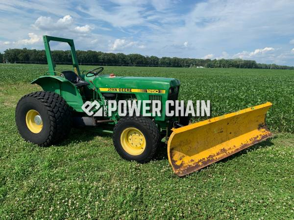 John Deere 1250 Tractor With Plow Power Chain 0915