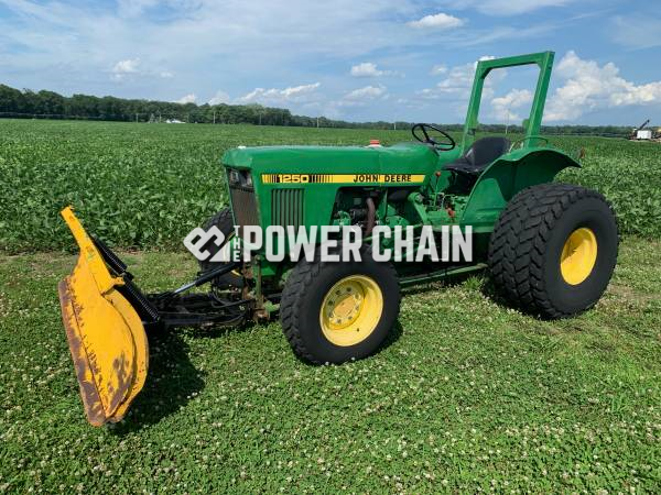 John Deere 1250 Tractor With Plow Power Chain 5144